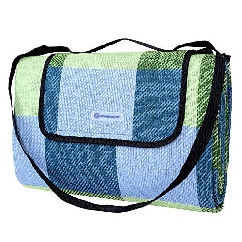 SONGMICS Picnic Blanket Waterproof Beach Camping Outdoor Blanket Mat 77