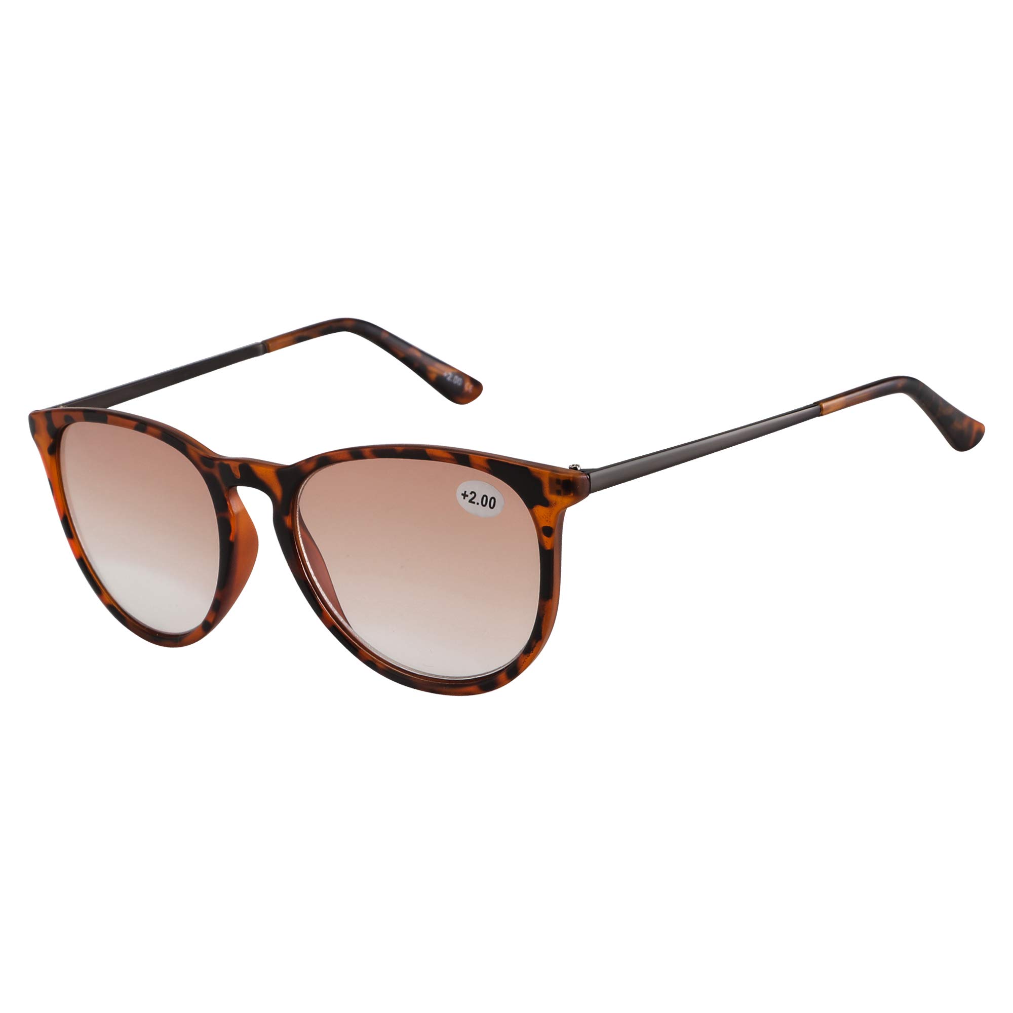ASVP Shop Reading Sunglasses Glasses +1.0 Men's Women's Sun Readers Retro Vintage Style (Matte Tortoise, 1.0)