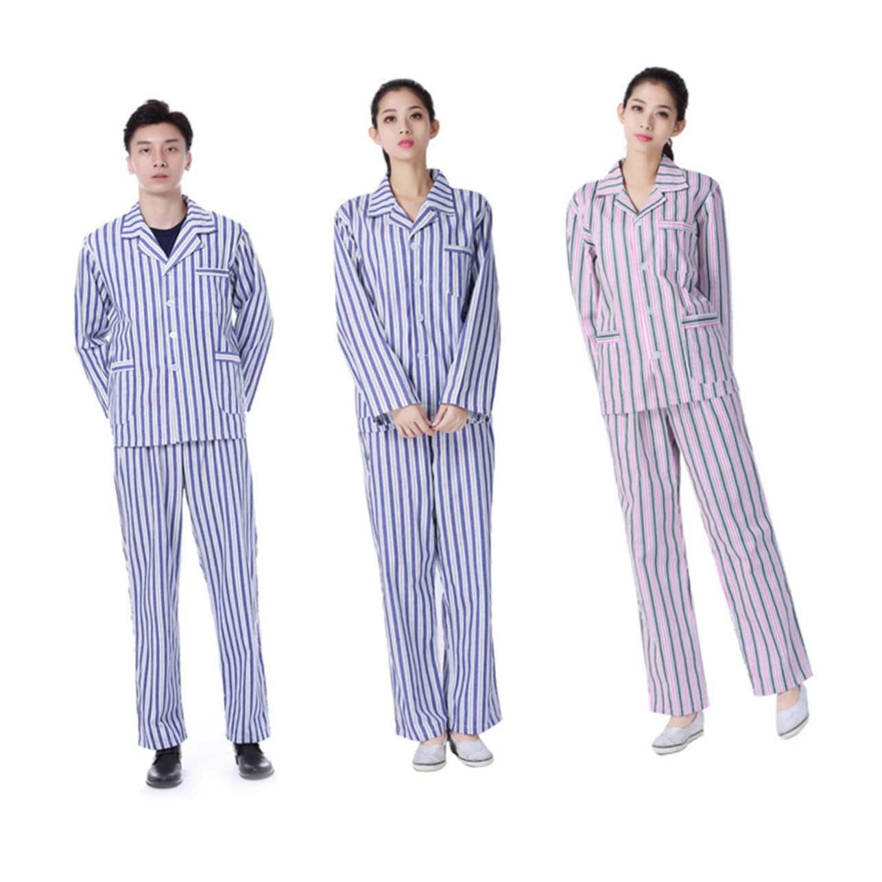 VALICLUD 2 Set Camicie da Notte di Cotone Paziente Vestito per Ospedale USA E Getta Paziente Veste Uomini Pigiami Ospedale Vestiti Infermiera Scrub Camice Perdere