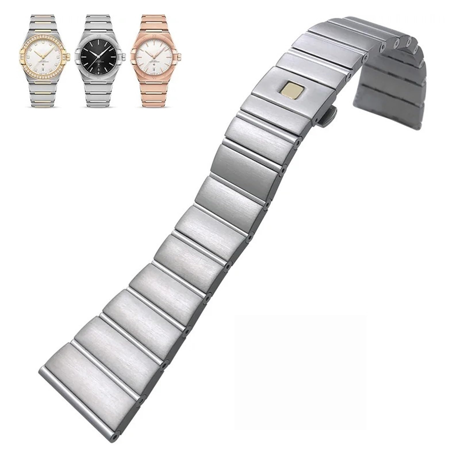15mm 17mm 18mm 23mm 25mm cinturino in acciaio inossidabile a forma concava adatto per bracciali solidi con cinturino in argento Omega Constellation