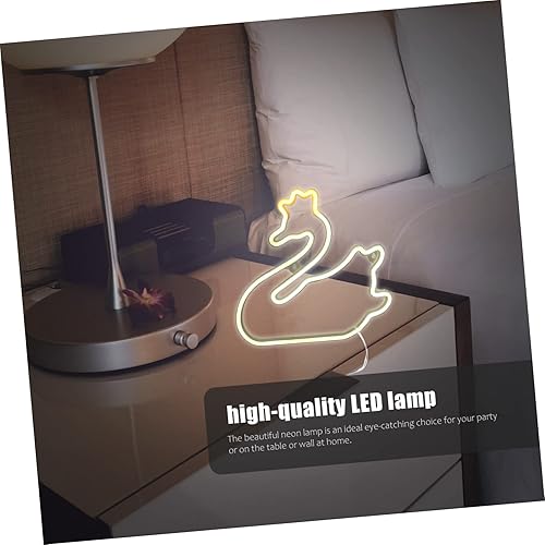 Miniatura 4 de OSALADI Letrero de neón de cisne, decoración de habitación de niños, luces nocturnas para habitación de niños, tapicería, decoración de lámpara LED