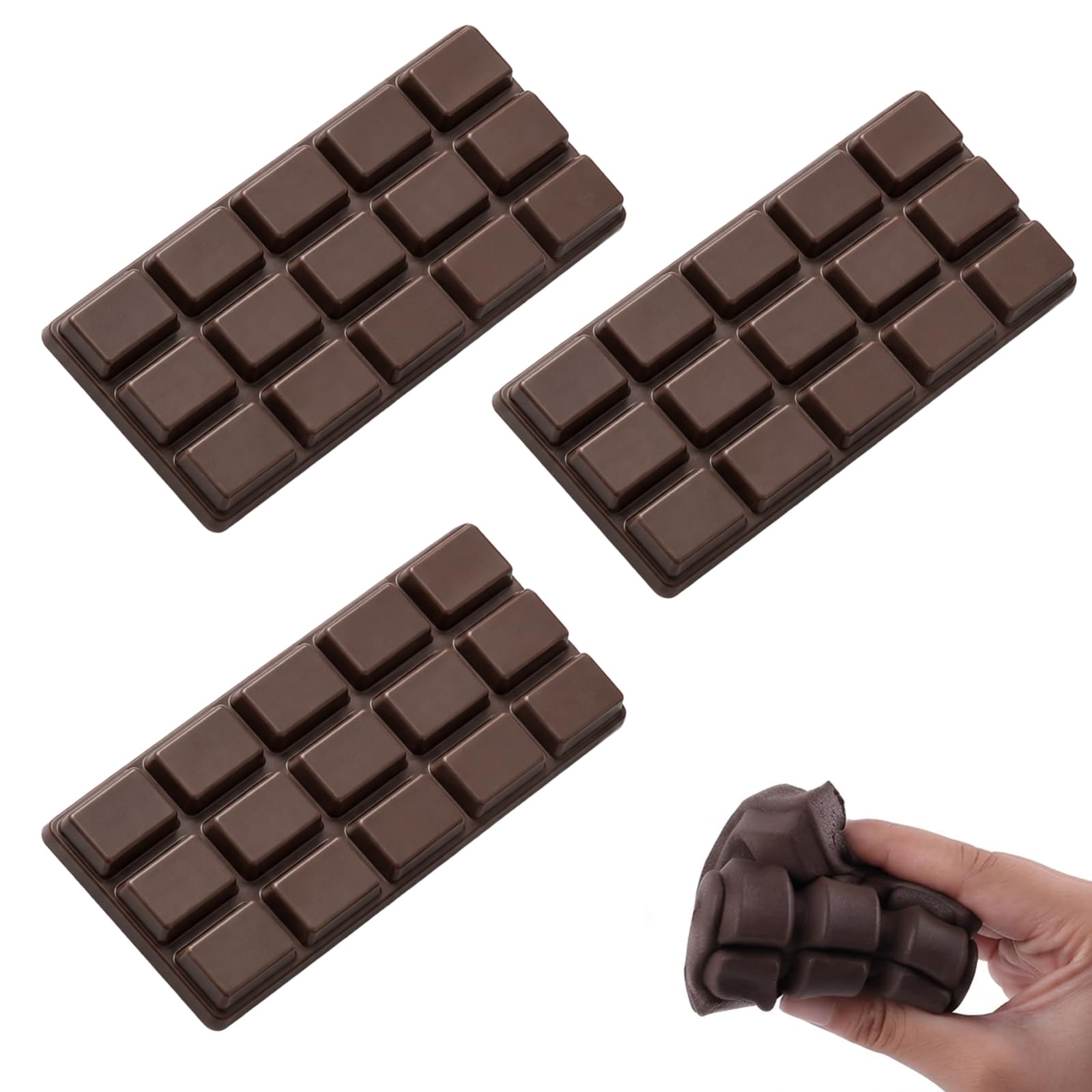 3PCS Butter Squeeze, Chocolate Squeeze, Squeezes Chocolate, Soft Textured Sensory Play, Chocolates Bar Design, Sensory Ball