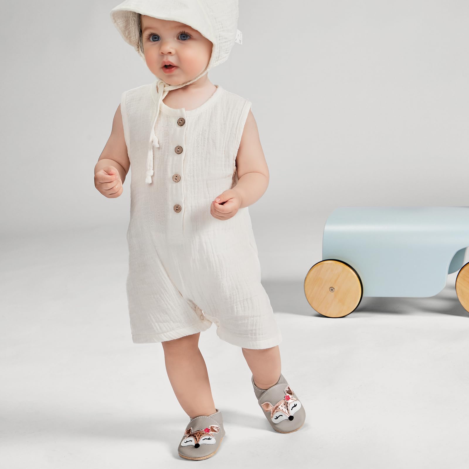 IceUnicorn Krabbelschuhe Baby Lauflernschuhe Jungen Mädchen Weicher Leder Babyhausschuhe Kleinkind Rutschfeste Lederschuhe Baby