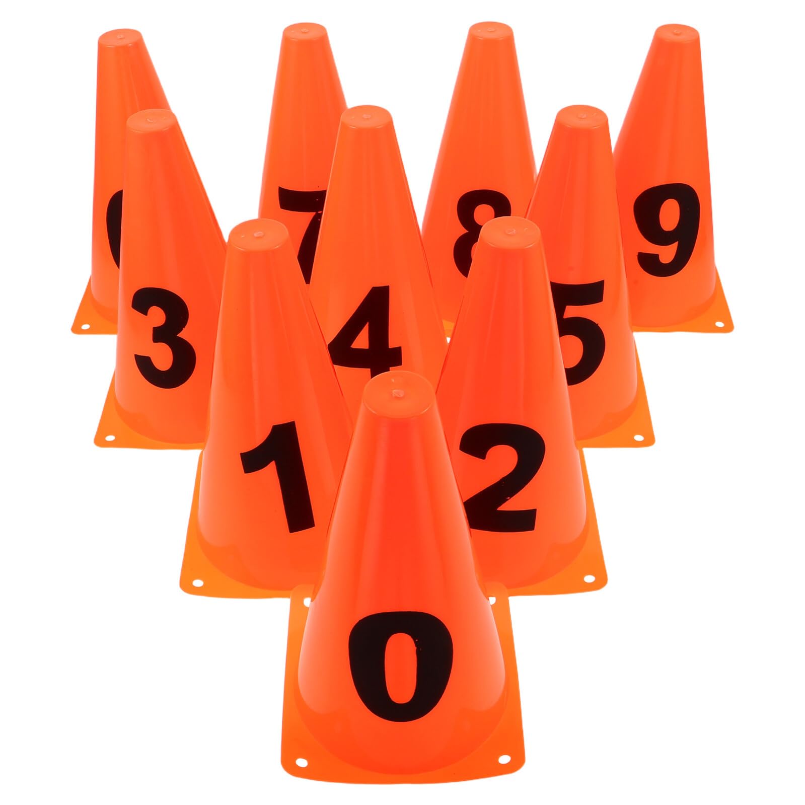 ABOOFAN 10 Piezas Marcadores de Entrenamiento de Fútbol Numerados Conos Pequeños de Práctica para Ejercicios de Fútbol Baloncesto Equipo Deportivo para Agilidad