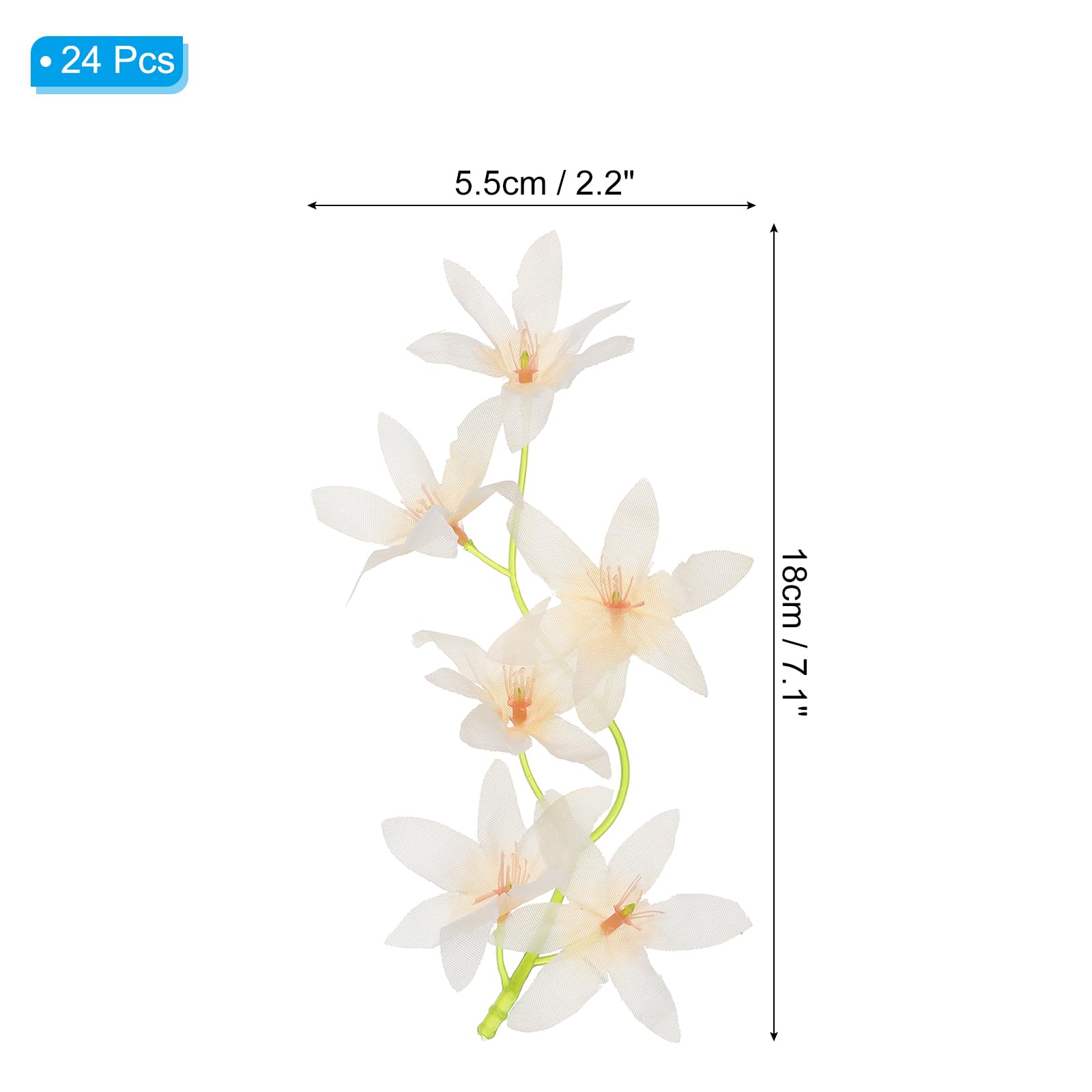 PATIKIL 7 Inch Artificial Orchid Flower - Image 2