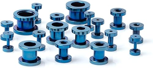 Miniatura 6 de CABBE KALLO Juego de 36 piezas de estiramiento de orejas 14G-00G de acero quirúrgico para principiantes, mujeres y hombres, expansores corporales,