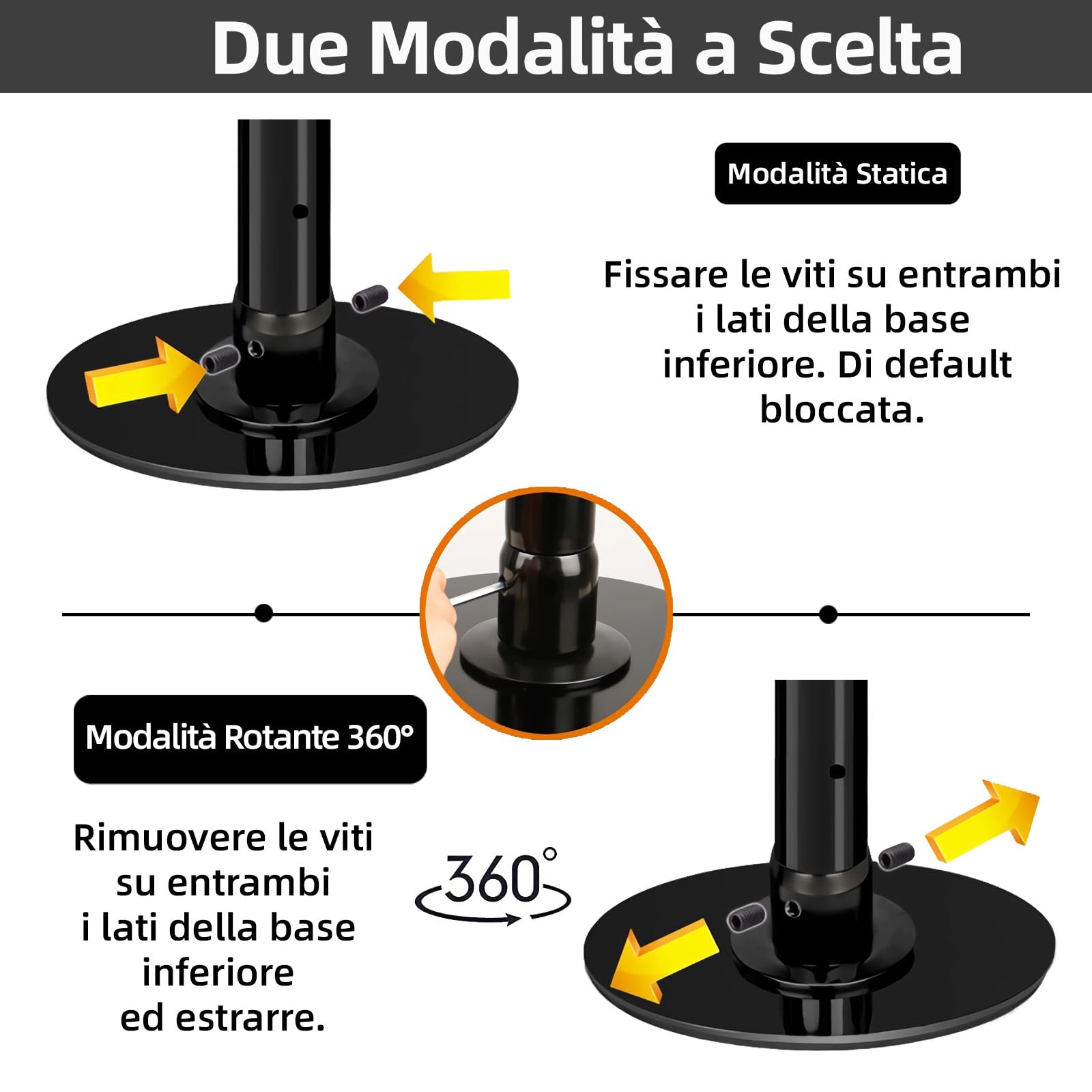 PRIOR FITNESS Palo de baile premium de 45 mm, modo estático y giratorio, altura ajustable de 223,5 cm a 274,5 cm, para gimnasio, fiesta y estudio