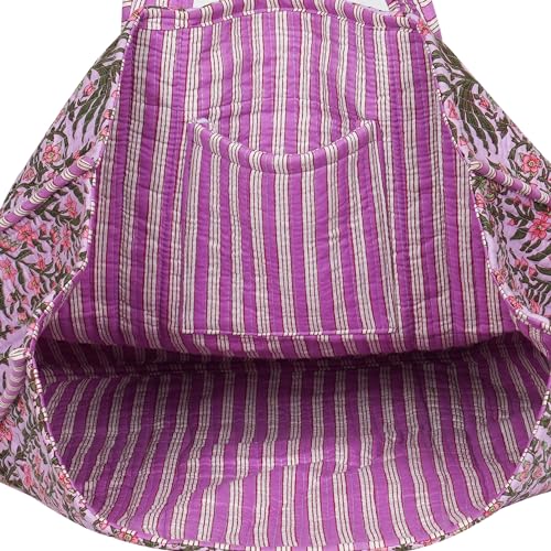 Image of Marubhumi Women Lightweight Travel Bag Purse Cotton Shoulder Tote Bag For Shopping Grocery & Beach Bag