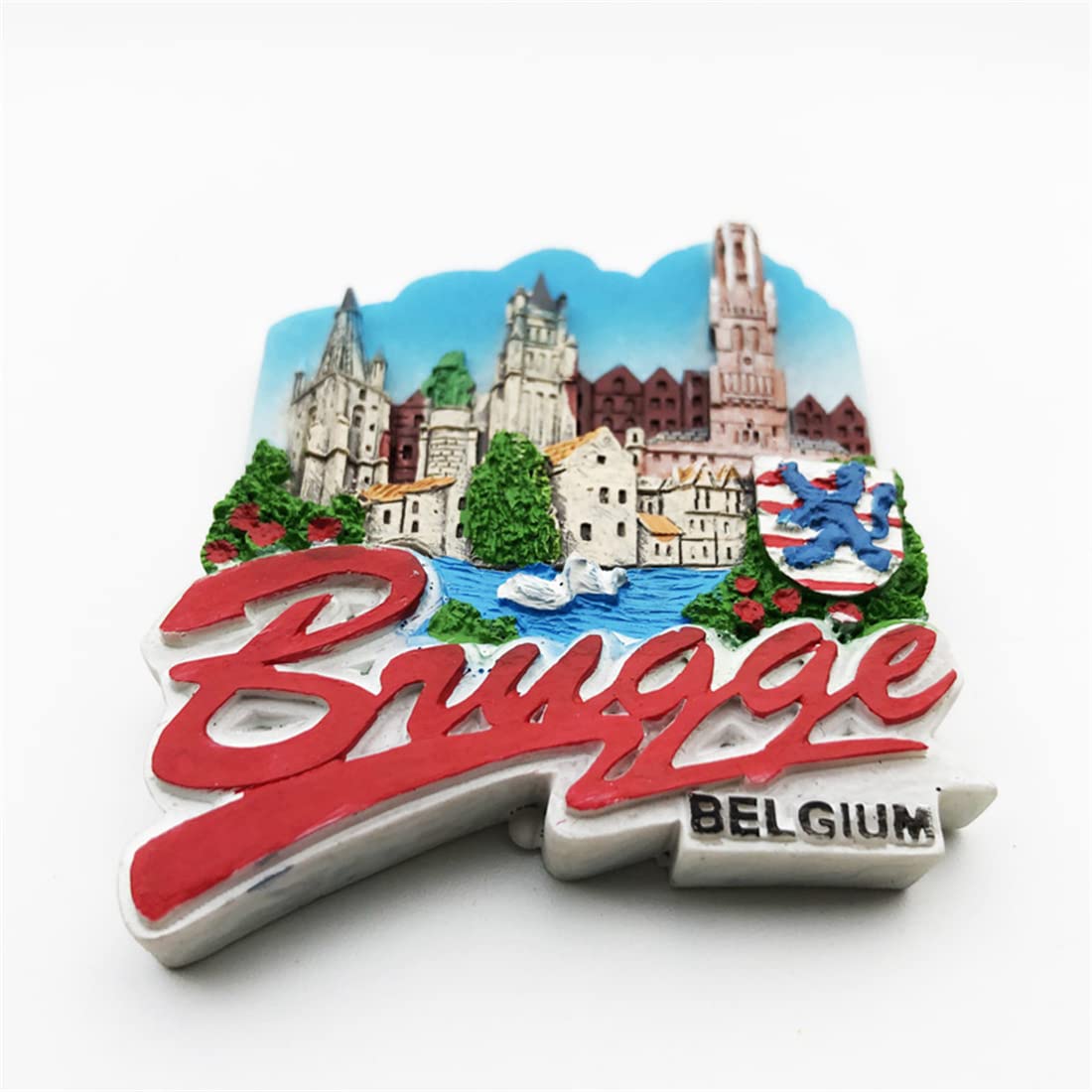 Aimant De Réfrigérateur 3D Brugge Belgique Souvenir De Voyage