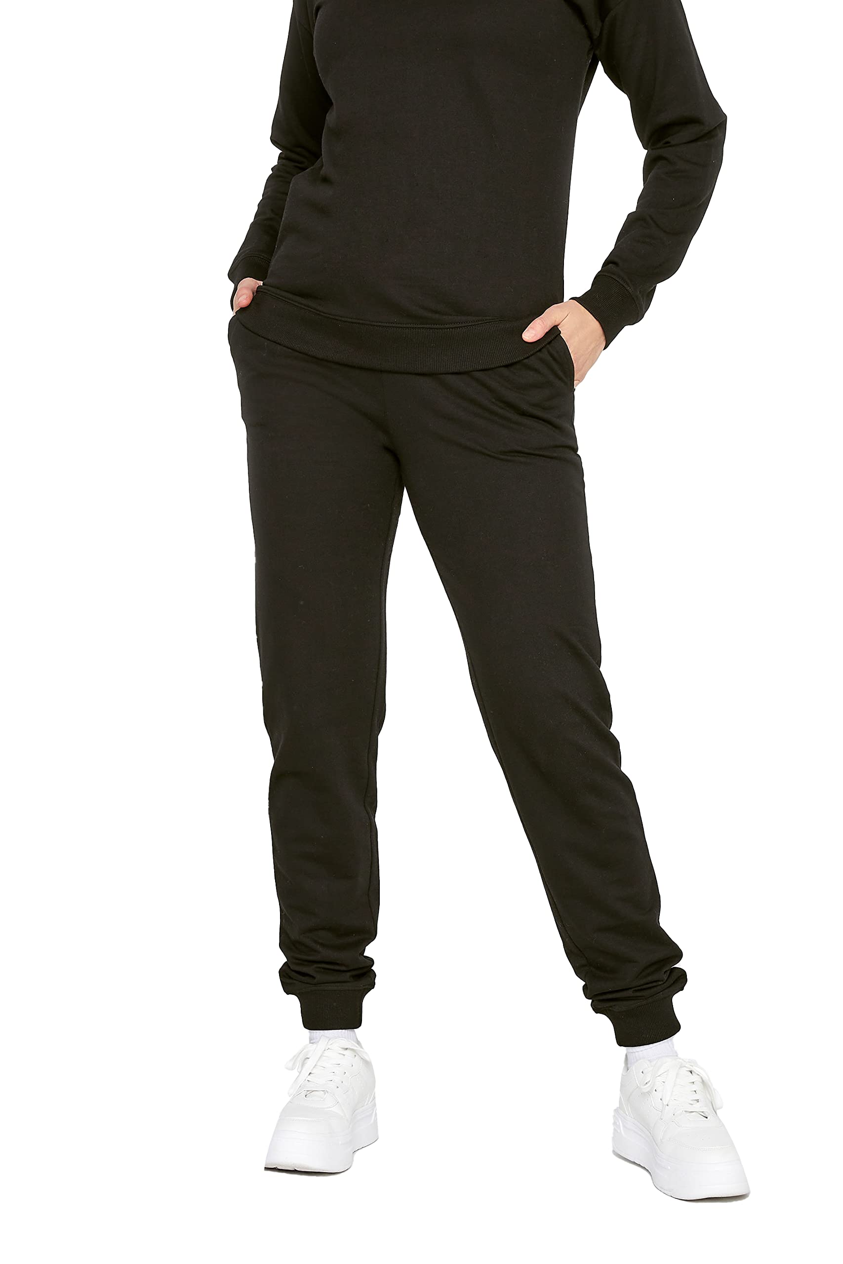 Long Tall Sally Women's Black - Lts Tall Cuffed Drawstring Joggers