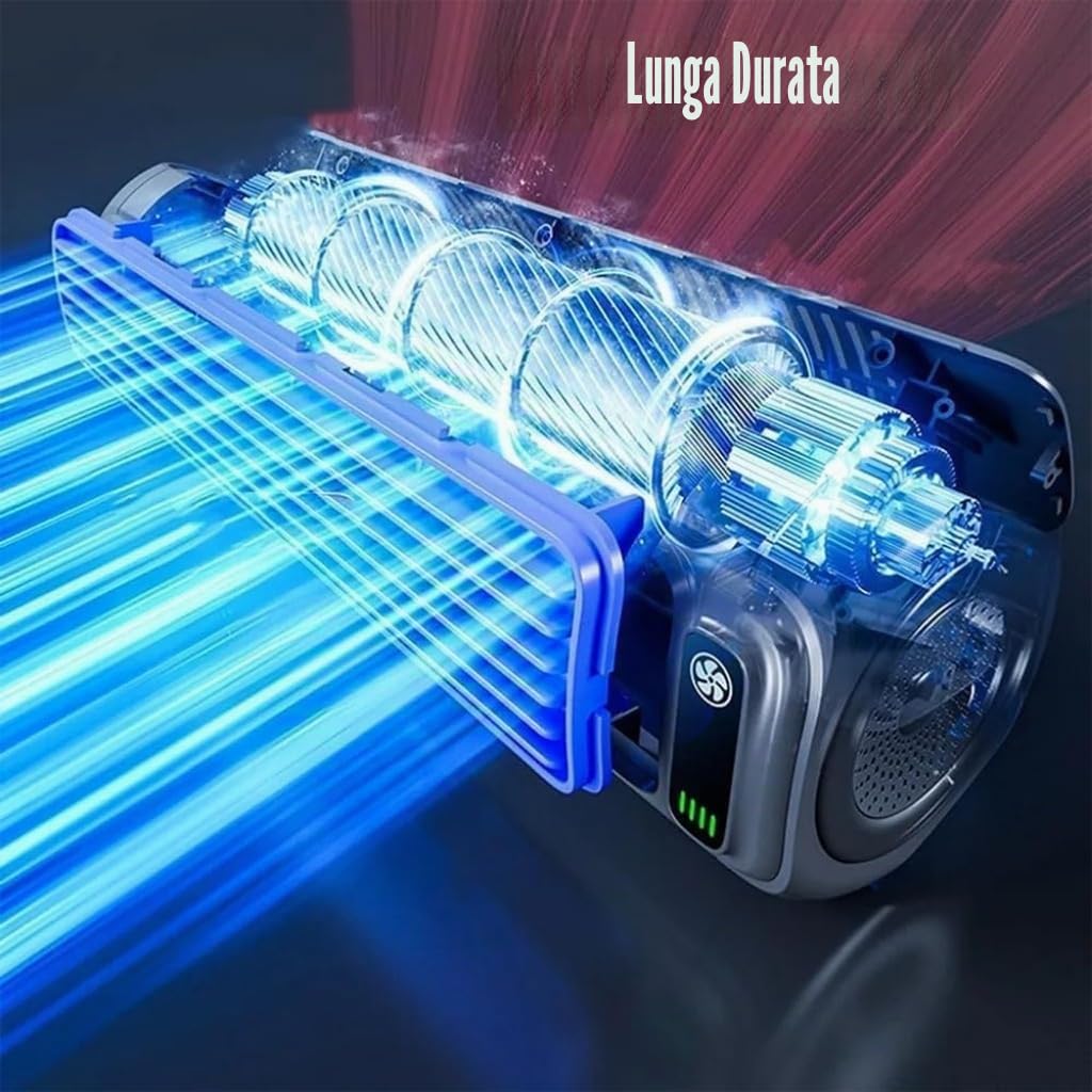 Condizionatore Portatile Silenzioso, Portable Air Conditioner, Mini Raffrescatore D'aria Con 3 Velocità E Display a LED, Senza Fili, Ricaricabile(#A)