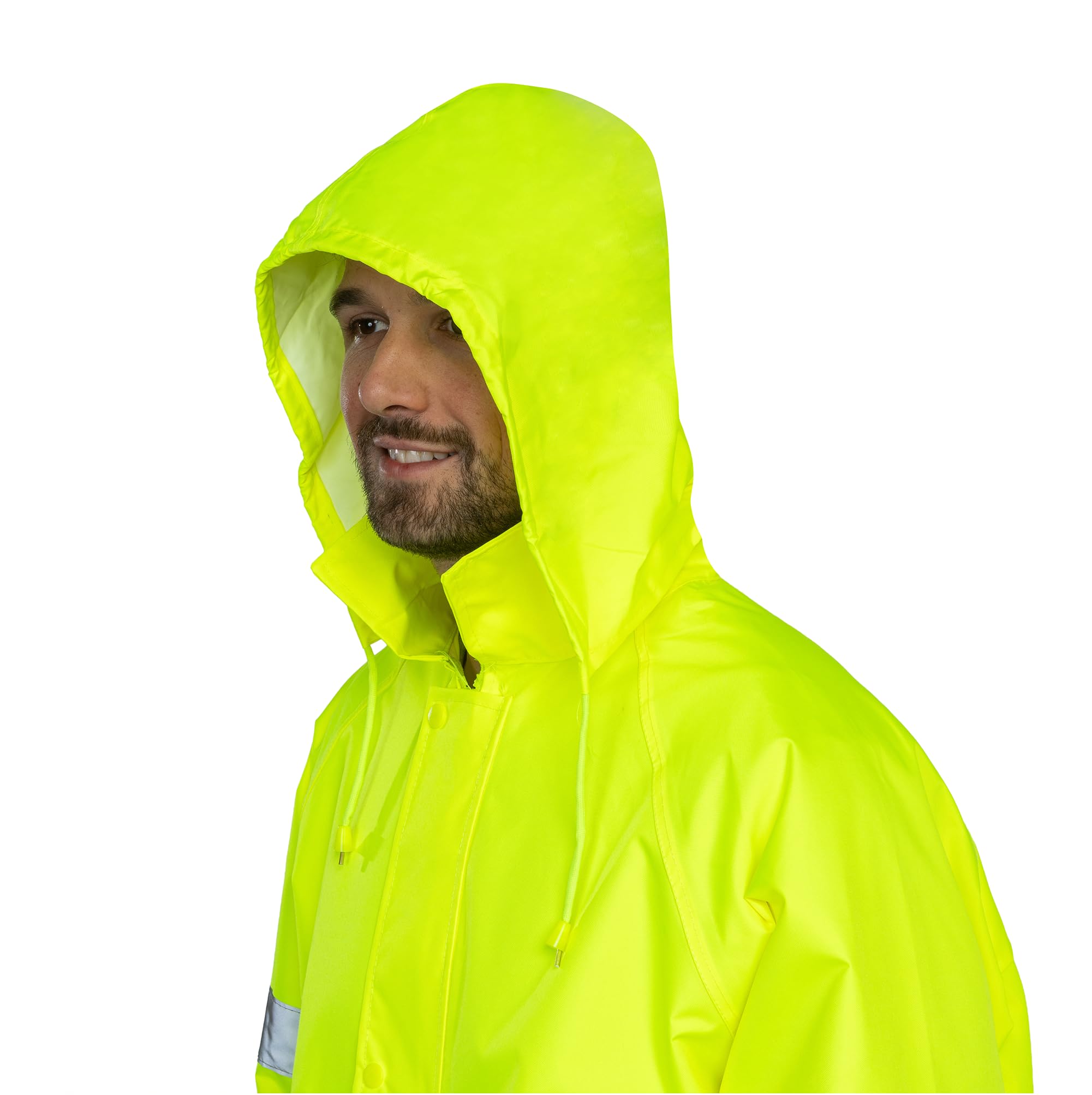 BWOLF Himalaya Combinaison de pluie pour homme à manches longues imperméable avec taille élastique Veste à capuche Vêtement de pluie + pantalon de pluie 2 poches