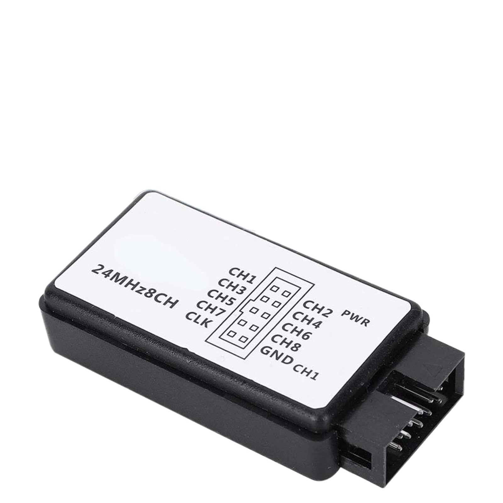 Analizador lógico USB de tamaño mini, 8 canales de memoria de entrada, 24 MHz