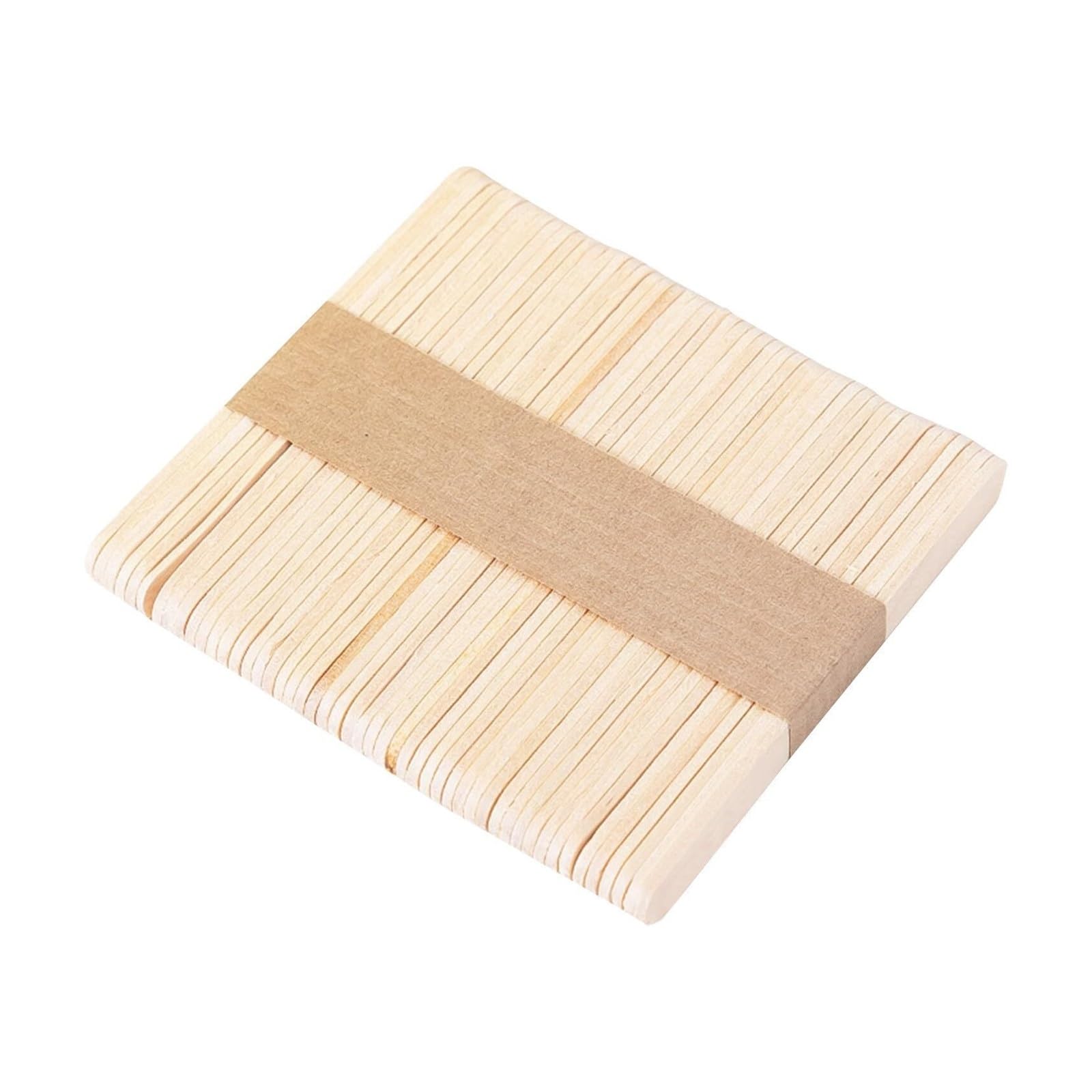 Lot de 200 bâtons de gâteau réutilisables en acrylique naturel de 11,4 cm de long pour travaux manuels, épilation, épilation, loisirs créatifs (naturel, 12 cm)