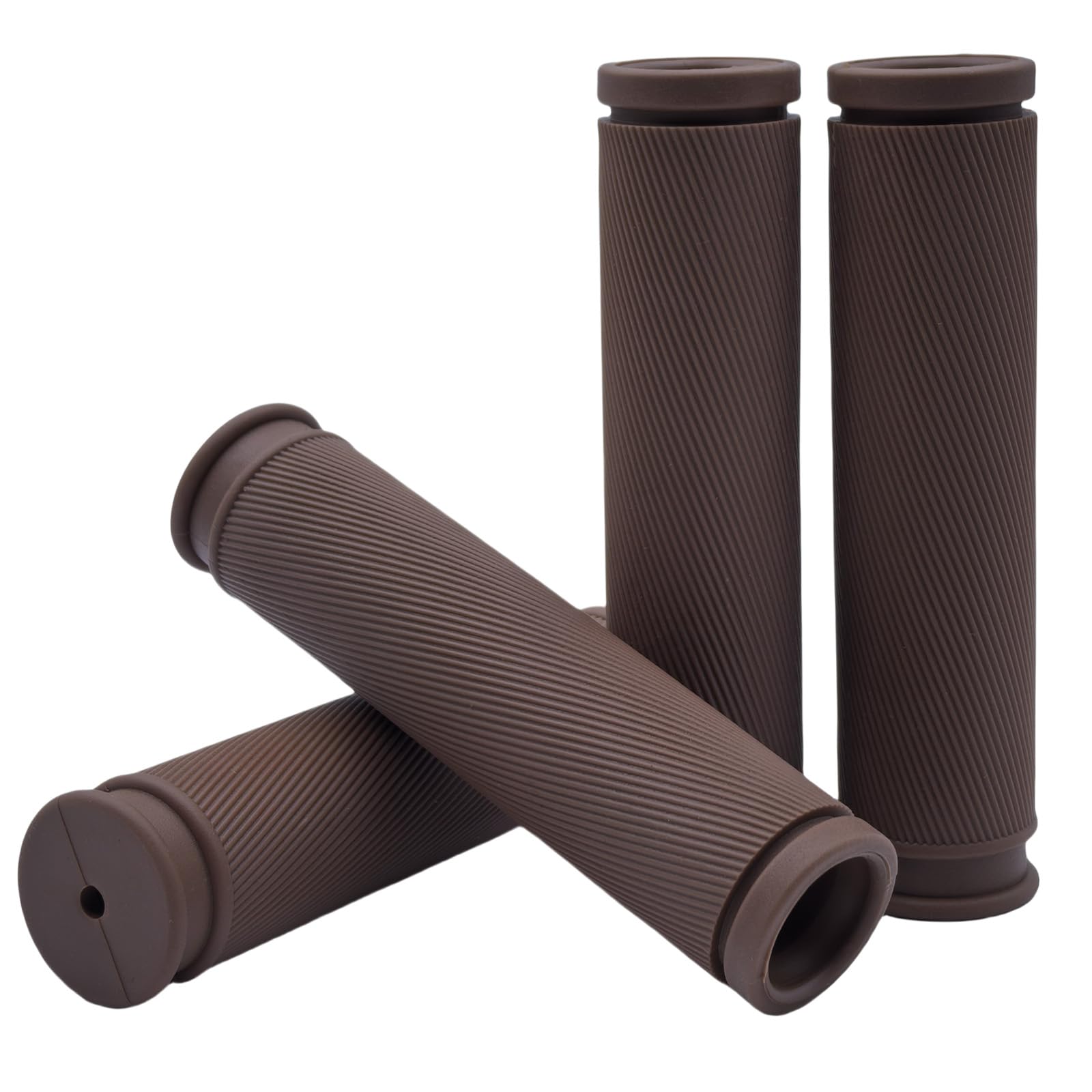 TIKBRO Bike Handlebar Grips 2 Pairs Comfortable Anti-Slip Rubber Mountain Bicycle Handle Grips for MTB BMX