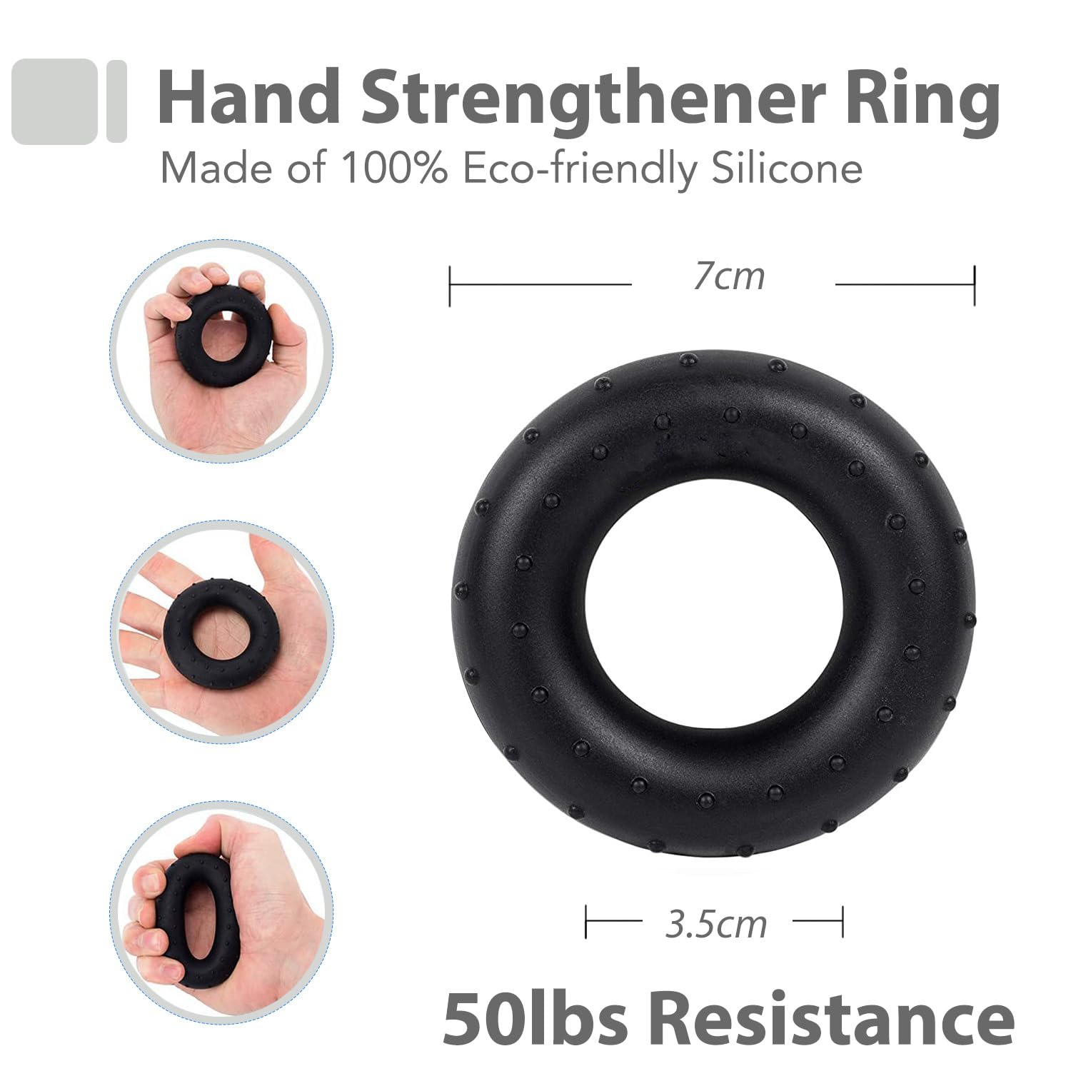 Hand Grip Allenamento Avambraccio Gripper - Pacco da 6, Pinza per Avambracci Attrezzi, Attrezzo per Esercitare Le Dita, Finger Stretcher, Gyroball & Palla Antistress per Atleti