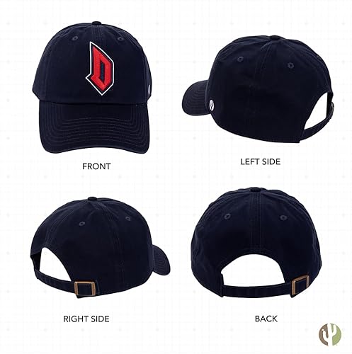 Miniatura 3 de Desert Cactus Duquesne - Gorra de béisbol de la Universidad Dukes DUQ Brimmed Embroirderd, correa de tela ajustable para adultos (estilo A) azul,