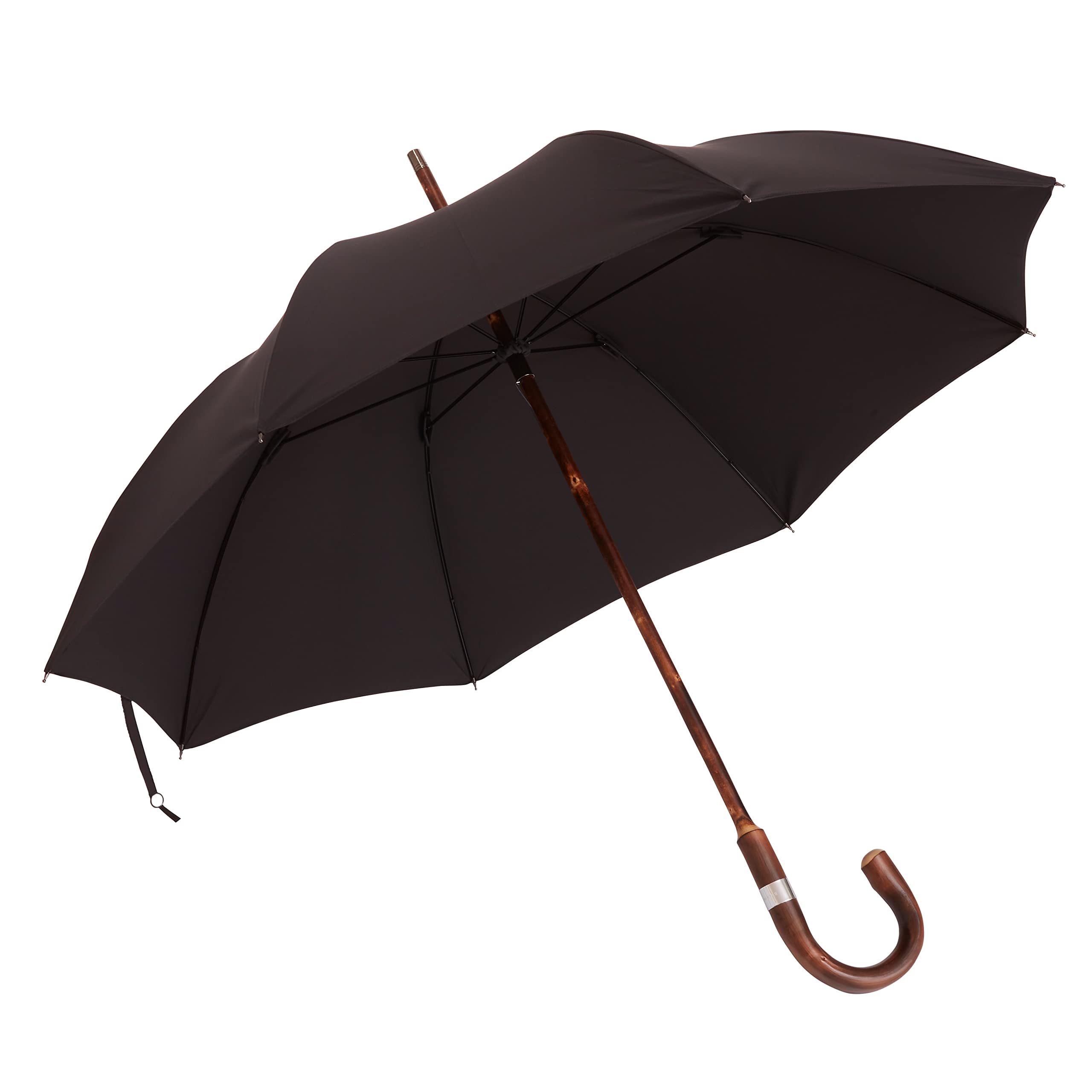 BucklesburyThe London Umbrella - Crafted From A Single Piece Of English Chestnut - Black