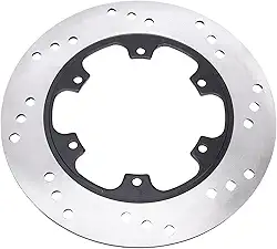 Yosoo Rotor de Freio de Motocicleta Estável e Responsivo, Disco de Aço Inoxidável de Alto Grau Com Orifícios de Dissipação de Calor, Substituição Especificamente para Pulsar N160,