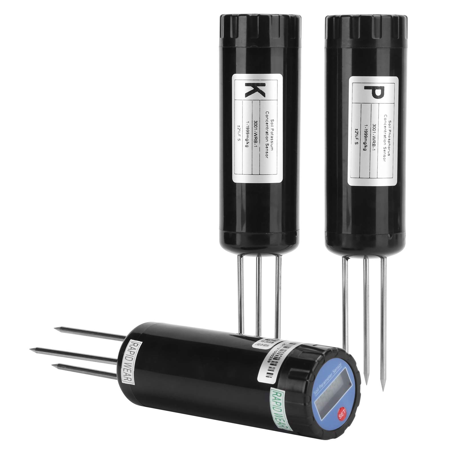 Sensore del Suolo, Tester NPK Efficiente per Nutrienti ABS Acciaio Inossidabile for Giardinieri Agricoltori e Appassionati di Orto