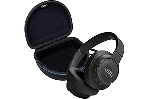 JBL Tune 720BT Bundle: Over Ear Wireless Bluetooth Headphones with gSport Eva Case