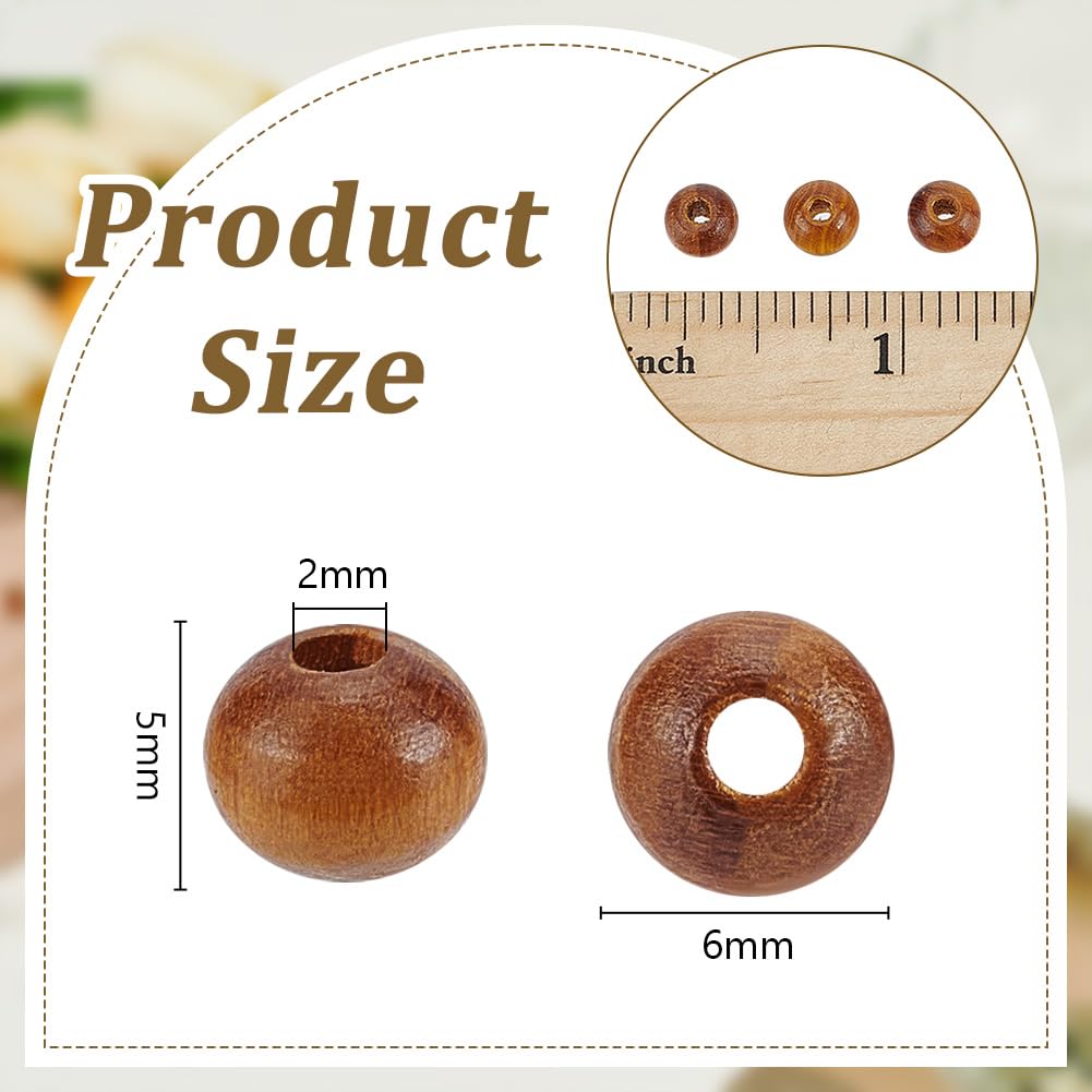 Amazon.co.jp: OLYCRAFT 120個 木製ビーズ 約6mm ウッドビーズ 年輪
