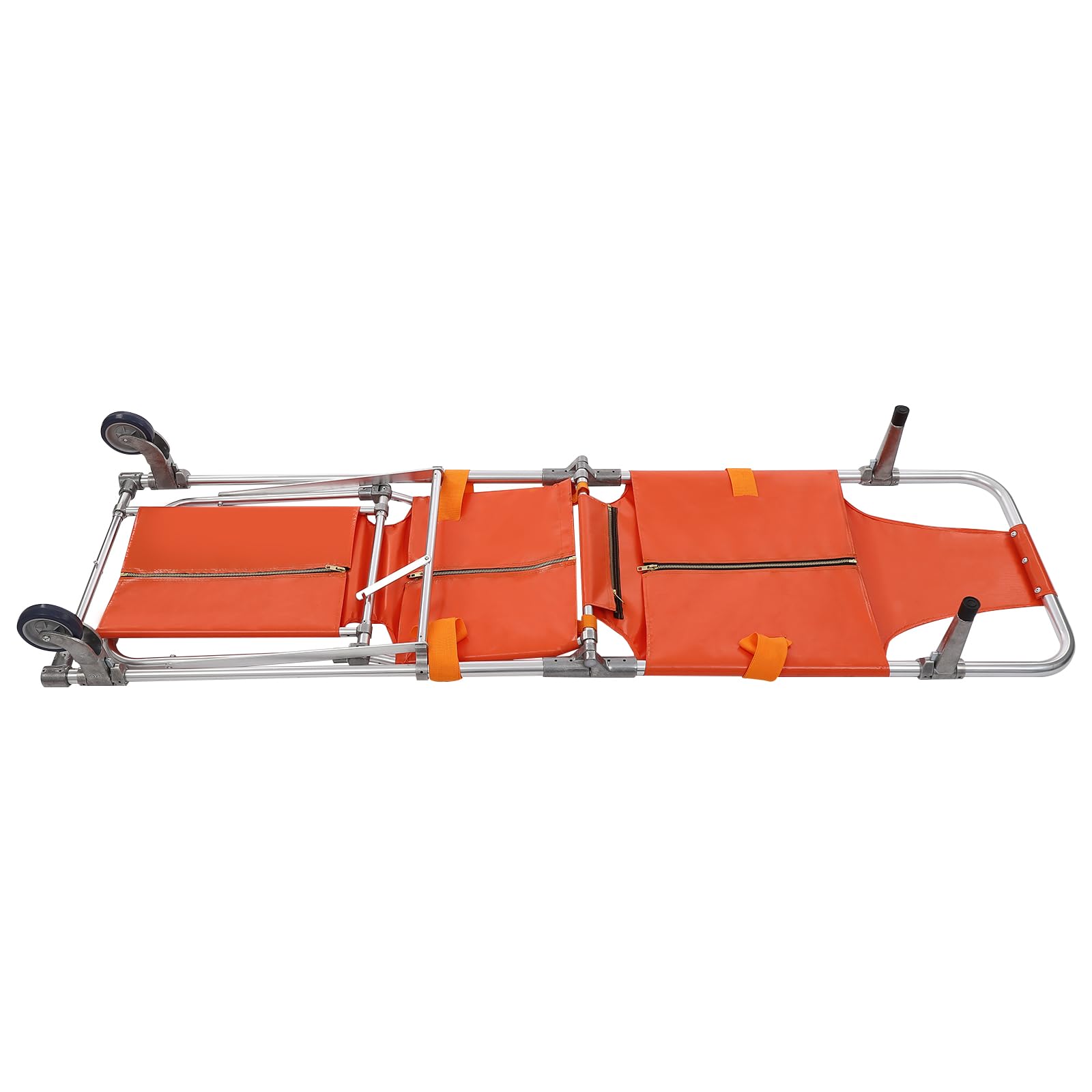 Krzesło schodowe, składany wózek inwalidzki z 2 kółkami i pasami bezpieczeństwa, wysokość siedziska 49 cm, nośność 159 kg, wykonany z aluminium, dla seniorów i pacjentów