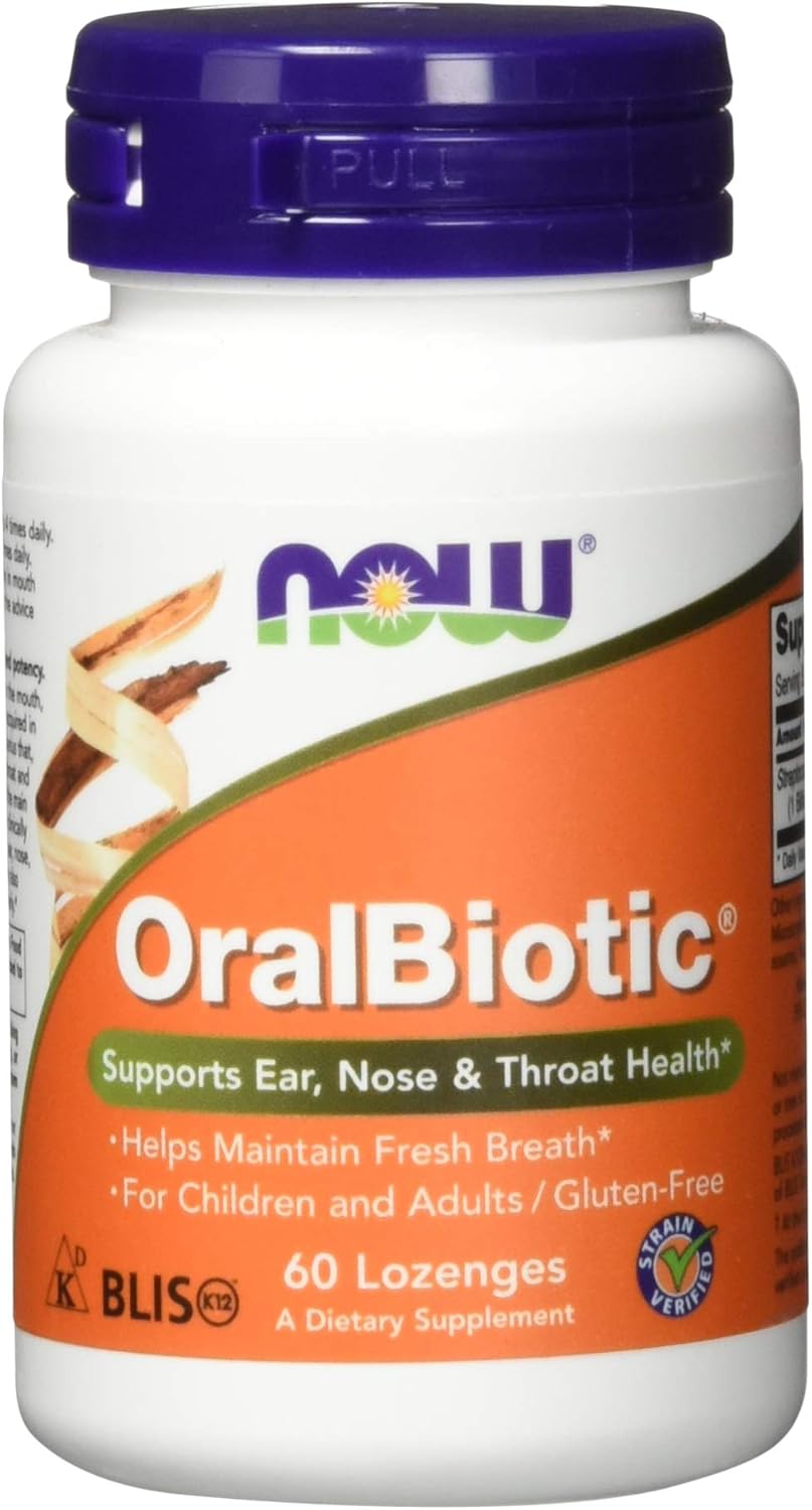 Now Foods OralBiotic, Developed for Adults & Children, Strain Verified, 60 Lozenges