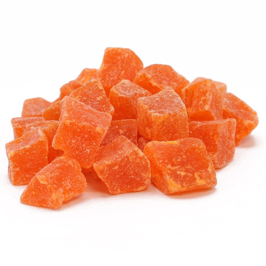 C.J. Dannemiller Dried Papaya Chunks, Bulk 44 LB Case, Delicious Dried Fruit for Snacking, Trail Mix