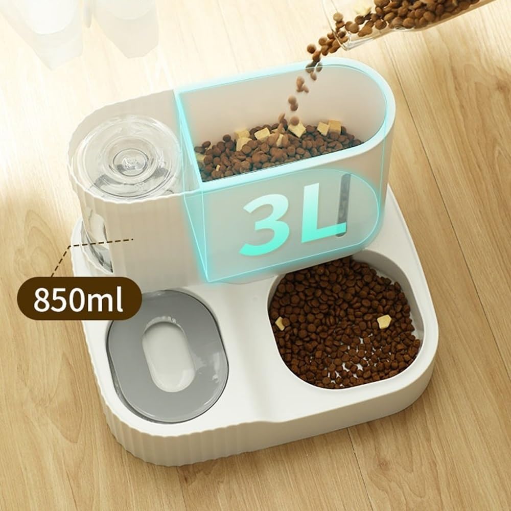 Juego de cuencos de agua y comida for gatos de gravedad 2 en 1, comedero automático for gatos, comedero for perros, comedero de gravedad for mascotas, dispensador automático de agua y dispensador de a