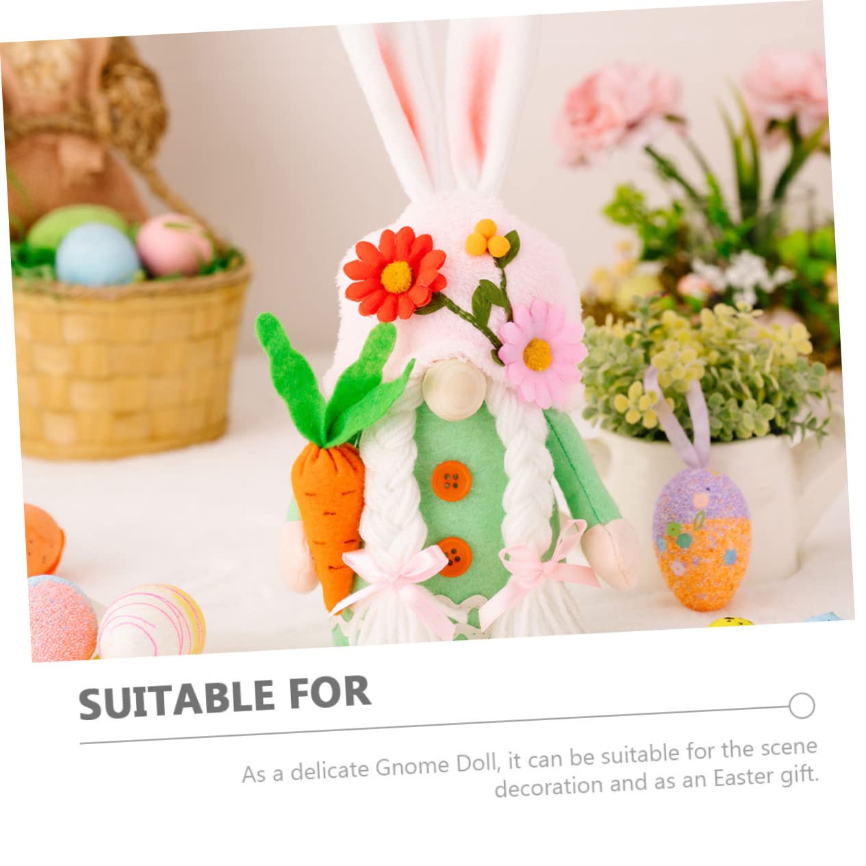 STOBOK 2 Pezzi Coniglietto Pasqua e Conigli Pasquali Di Forma Compatta Ornamento Di Folletto Pasquale Realizzato Materiali Di Qualità Decorazione Festiva Per Pasqua
