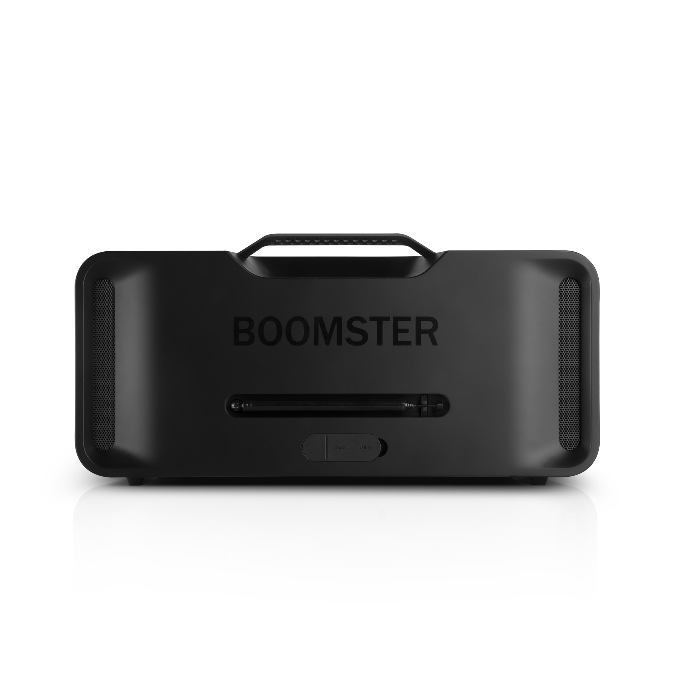 Teufel BOOMSTER 4 Robuster Bluetooth Lautsprecher mit 2.1-Stereo-System Soundsystem DAB+ und FM-RDS-Radio, bis 23 Std. Akku, Schutz vor Strahlwasser nach IPX5-Norm, USB-C - Night Black