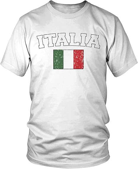 Amazon メンズイタリア国旗 イタリア国旗 ラブイタリアtシャツ Tシャツ カットソー 通販