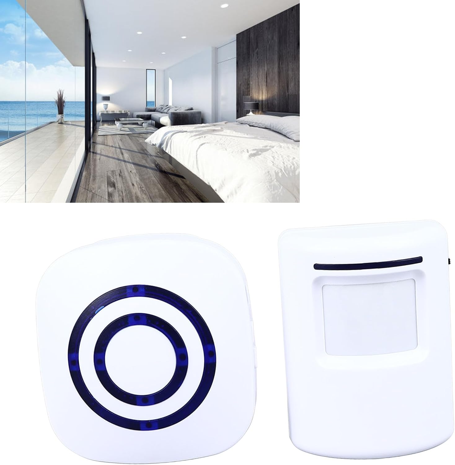 Infrared Sensor Doorbell, 110-240V US Plug Wireless Doorbell with 1 Receiver for Home Store