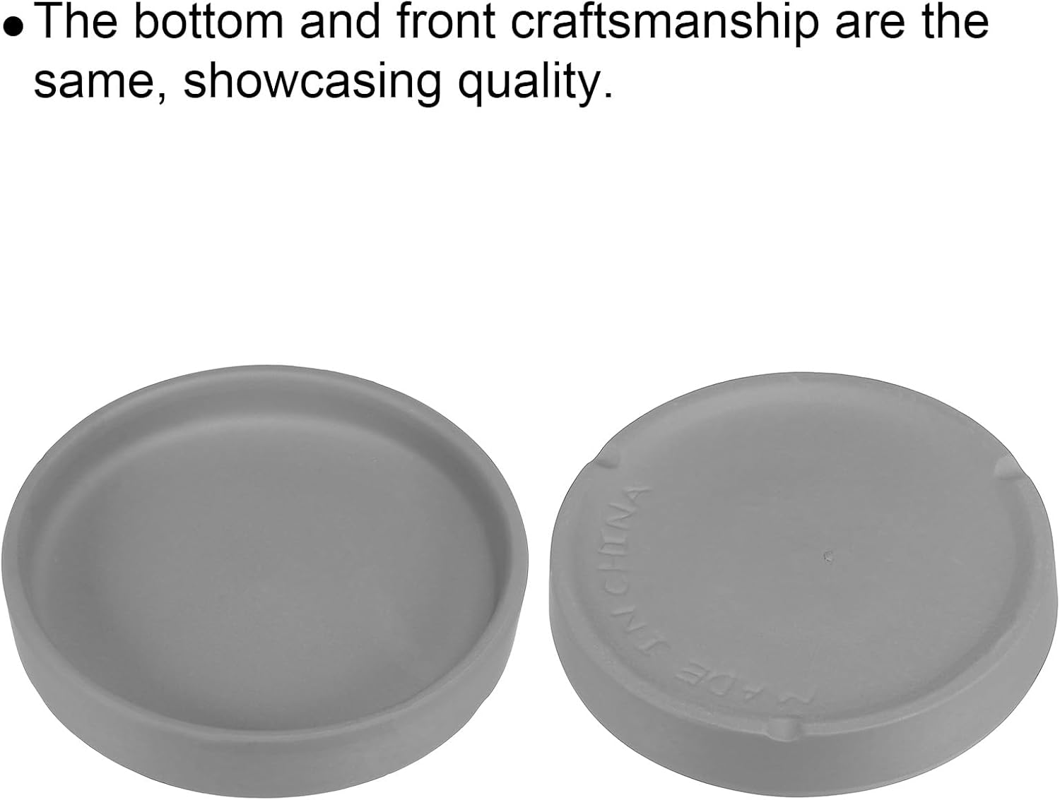 PATIKIL 4.5 Inch Round Ceramic Plant Saucer, 4 Pack Plant Saucer Tray Flower Planter Drip Tray for Indoors Outdoors Patio Balcony, Dark Gray