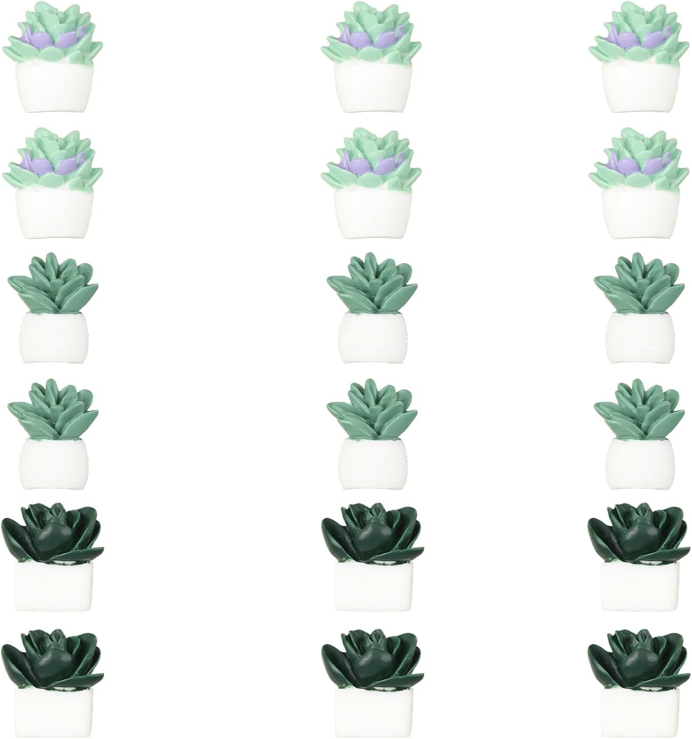 18個の植物用マグネット、かわいい冷蔵庫用マグネット、ロッカーデスクアクセサリー用美的多肉植物マグネット、キッチン、冷蔵庫、オフィス
