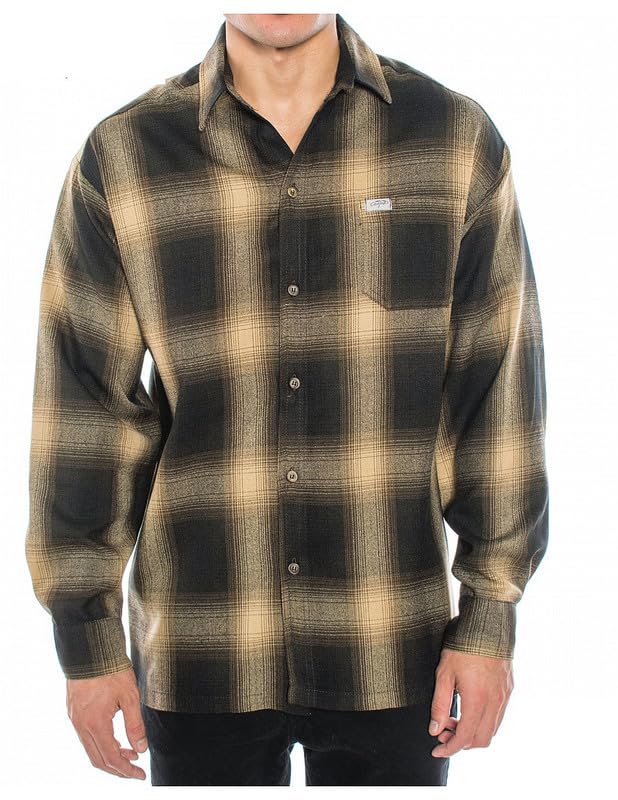 Guytalk Men's Regular-Fit Long-Sleeve Plaid Western Flannel Shirt