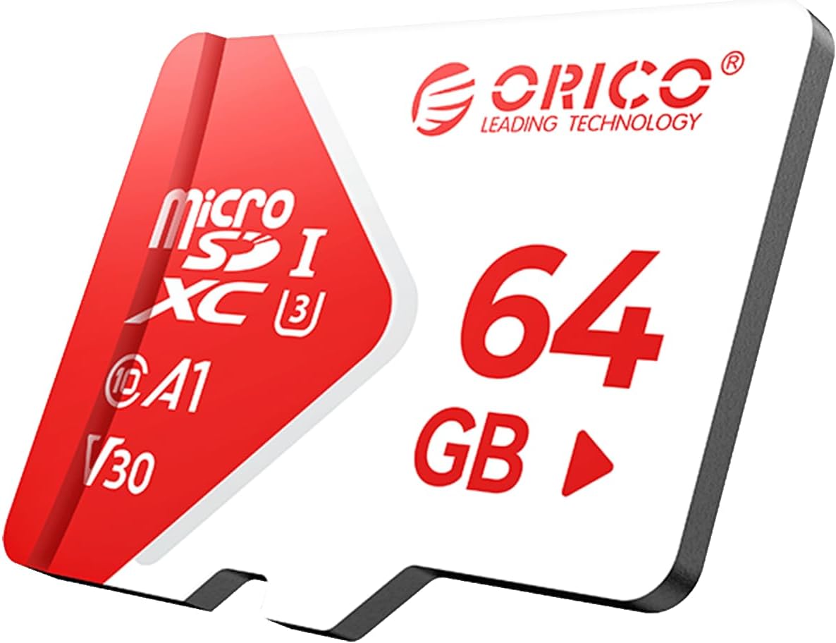 ORICO TF30 Micro SD 64GB Memory Card Micro-SDXC Full HD 4K UHD A1 C10 V30 U3 UHS-I Up to 100MB/s TF Card for Smartphone, Dash Cam and Surveillance Cameras