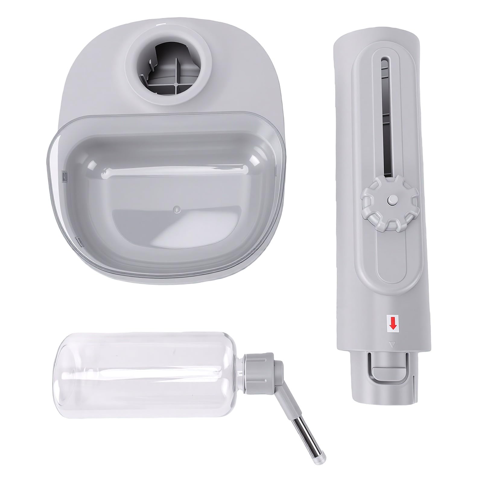 Dispensador de Agua para Gatos con Ajustable (Gris)
