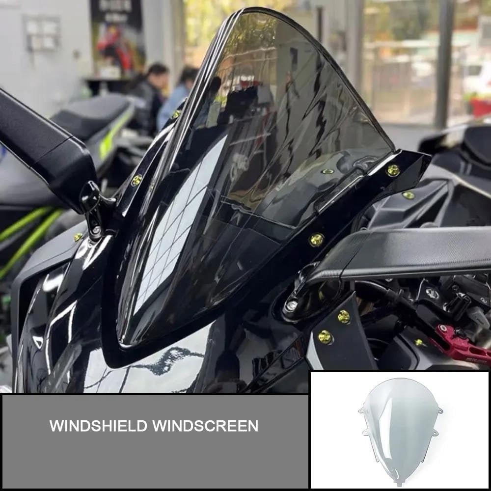 Do Motocykla Honda CBR650R 2019-2025 Szyba Przednia Z Podwójną Szybą Bąbelkową Przedłużenie szyby motocykla(Transparent)