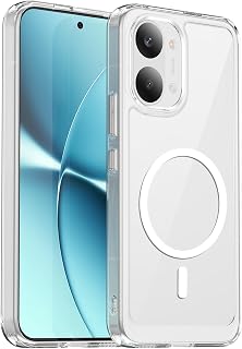für Xiaomi Poco X8 Pro Max 5G Hülle Magnetisch, Kompatibel mit MagSafe, Transparent Handyhülle [Nie Vergilbung], Hard PC Rückseite Stoßfest Kratzfeste Schutzhülle, Durchsichtig