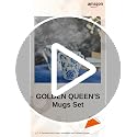 Image of GOLDEN QUEEN'S Mugs Set of 2 for Coffee, Tea, Milk - Ideal for Your Daily Beverage Ritual, Hosting & Casual Gatherings - Sapphire Bloom
