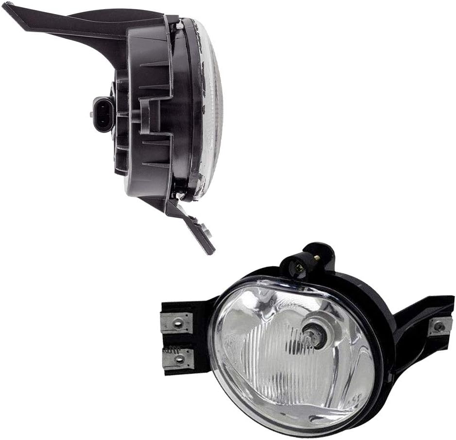TOPSCOPE Driving Fog Lights with Clear Lens for 02-08 Dodge Ram 1500 03-09 Dodge Ram 2500 03-10 Dodge Ram 3500 Fog Lamps for Passenger and Driver Side with OE Part # 55077474AE, 55077475AE