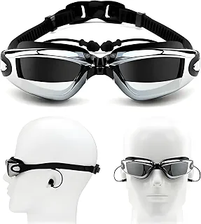 Óculos de Natação Unissex Antiembaçante com Lentes Espelhadas – Proteção UV com Proteção Auricular