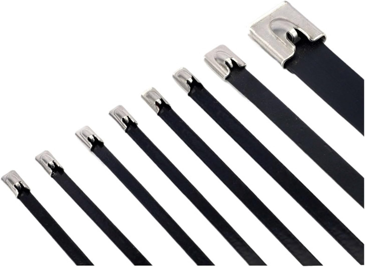 ステンレススチールケーブルタイ 100 個ステンレス鋼 304 ケーブルタイ 4.6 ミリメートル 7.9 ミリメートル幅 100-