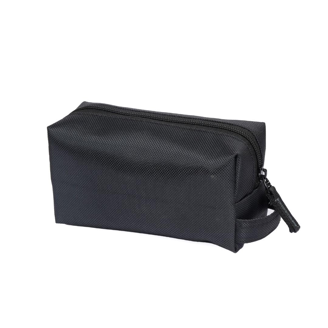 Multipurpose Makeup Pouch – Black | Waterproof Cosmetic Storage Bag for, Jewellery, Travel & Medicine | Strong Zipper, Durable PVC Coated Fabric, Easy to Clean Bag-image-20