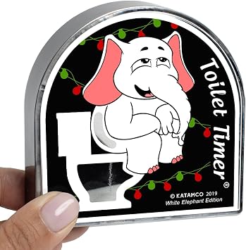 Katamco Toilet Timer Toilet Timer White Elephant, Funny Gift for Men, Husband, Dad, Birthday, Christmas, Stocking Stuffer. As seen on Shark Tank.