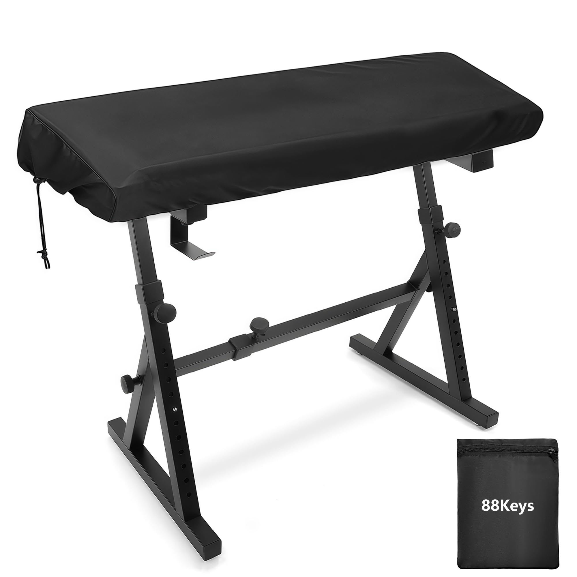 Musiin Copertura per tastiera per pianoforte a 88 tasti, compatibile con KROME 88, FA-08, Nord Piano 5, Grand 2, MODX M8 e altri, impermeabile, con coulisse regolabile e borsa per riporre oggetti
