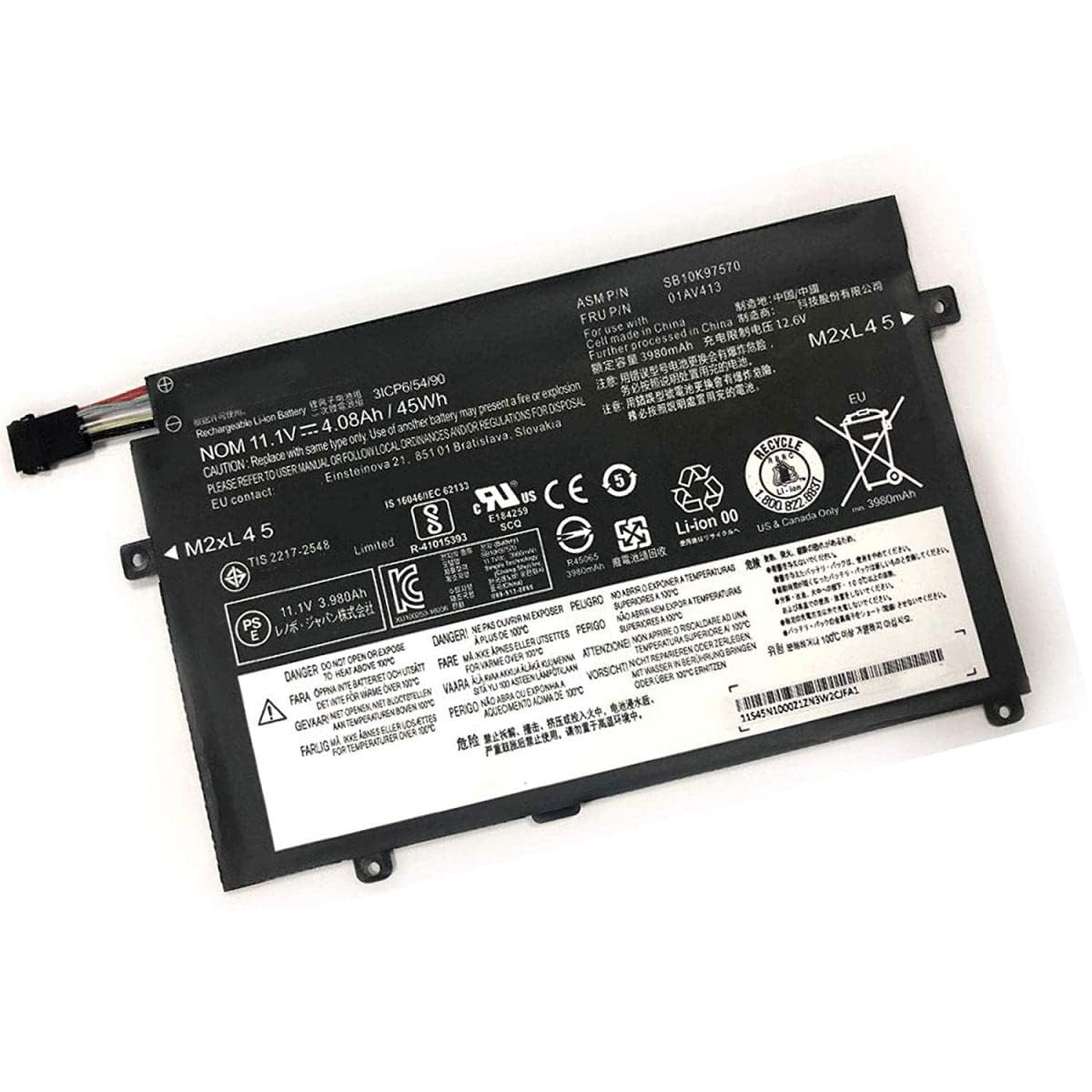 Wefly E470 01AV411 Laptop Battery Compatible for Lenovo ThinkPad E470, E475 Part No. 01AV412, 01AV413, SB10K97568, SB10K97569, SB10K97570 Black Laptop Battery (B0CGNDFRV9) Amazon Price History, Amazon Price Tracker