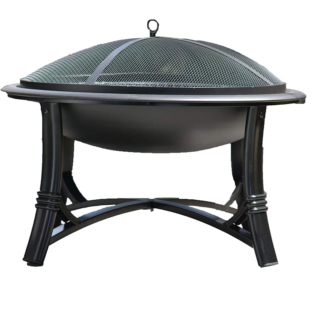 Mesa para Fogatas para Exterior, Fogata para Leña, Mesa Multifuncional para Fogatas, Redonda con Cubierta de Pantalla de Chispa para Acampar, Calefacción, Fogatas, Barbacoa 66cm